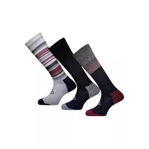 True Energy Over the Calf Unisex Socks Size Small/Medium Gray Red Comfort NEW